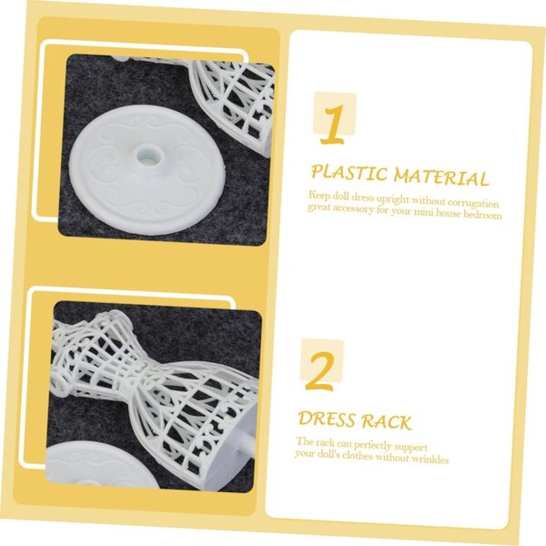 8 pezzi Supporto per Vestiti Bambola in Plastica - Mini Manichini Realistici