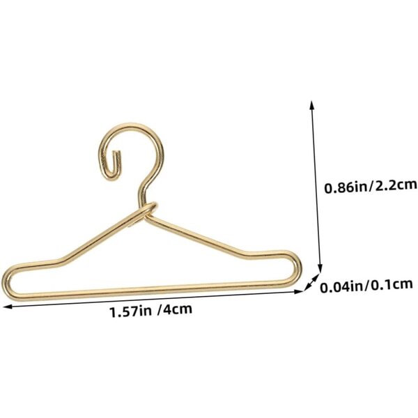 GALPADA 40pz Mini Grucce Dorate per Bambole 4x2,2 cm - Accessori Casa Miniatura