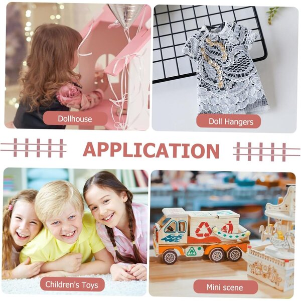 GALPADA 10 Mini-Kleiderbügel aus Metall für Puppen, zart und widerstandsfähig für die Puppengarderobe