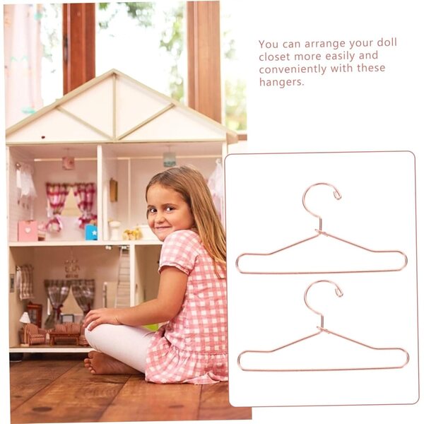 GALPADA 10 Mini-Kleiderbügel aus Metall für Puppen, zart und widerstandsfähig für die Puppengarderobe