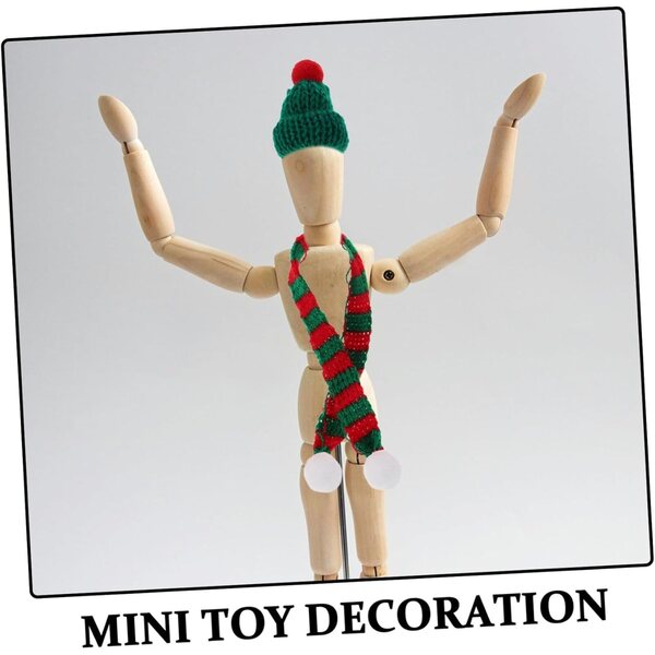 20 pezzi Mini Cappelli e Sciarpe di Natale per Bambole e Animali Domestici