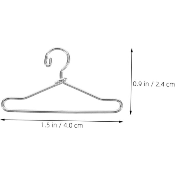 Mini-Metall-Kleiderbügel für Puppen, 20 Stück, zum Organisieren von Kleidung und Miniatur-Garderobe