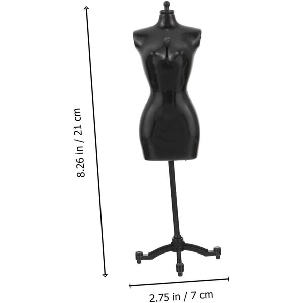 5 Supporti Miniature Nero per Bambole Manichini Esposizione Realistici e Resistenti