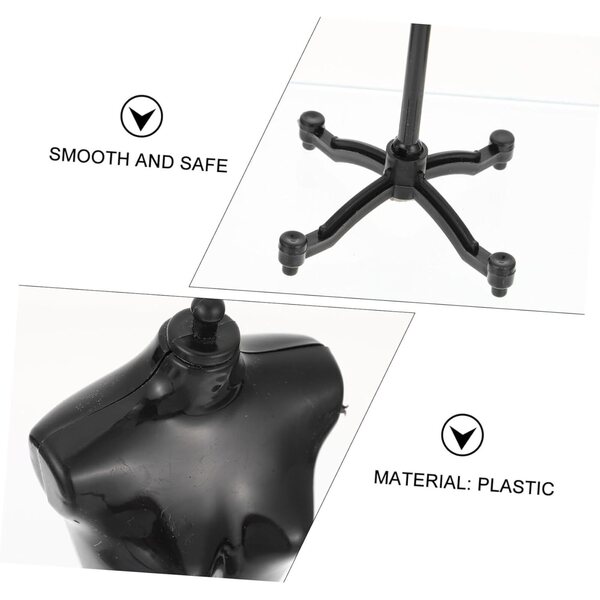 5 Supporti Miniature Nero per Bambole Manichini Esposizione Realistici e Resistenti