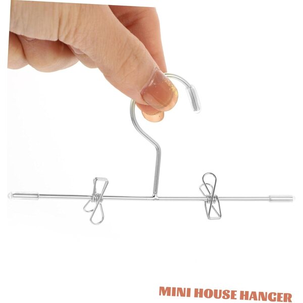 BESPORTBLE 5 Grucce in Ferro per Bambole Miniatura, Mini Appendini per Abiti Bambole