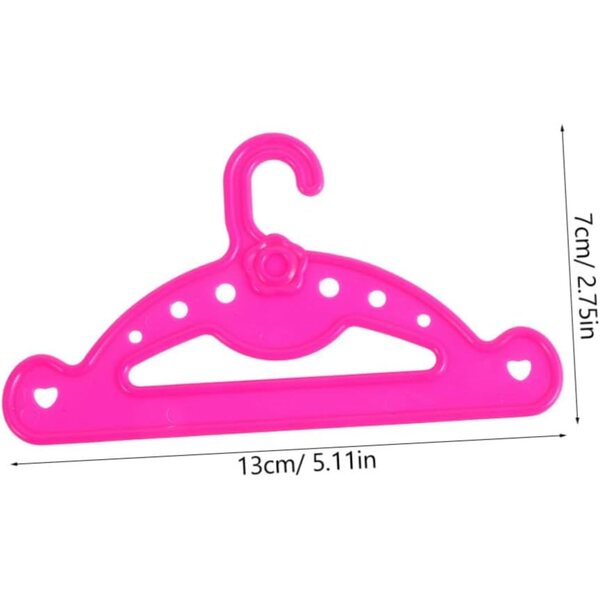 10 Grucce Miniatura per Bambole 25-45 cm in plastica rosa ERINGOGO
