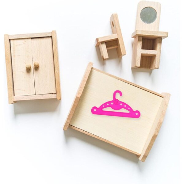 BESTonZON 10 Grucce Miniatura per Vestiti Bambole Accessori Organizzazione Guardaroba