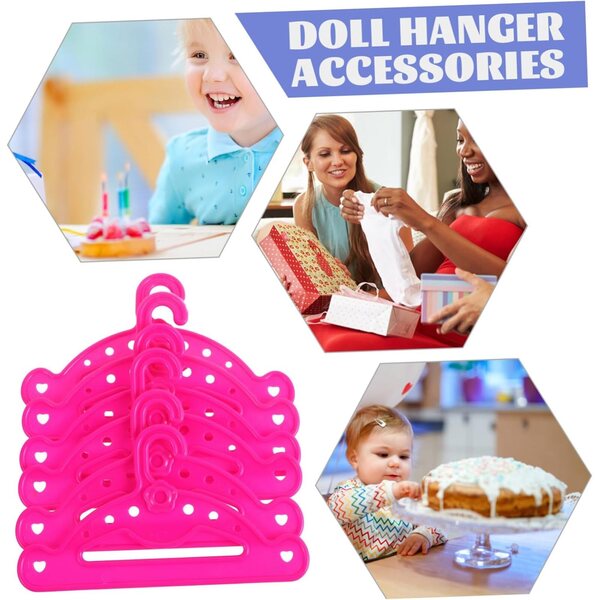 BESTonZON 10 Grucce Miniatura per Vestiti Bambole Accessori Organizzazione Guardaroba