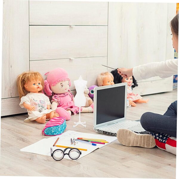 Stabile Kunststoff-Schaufensterpuppenstützen für Mini-Standpuppen, 5 Stück, weiß