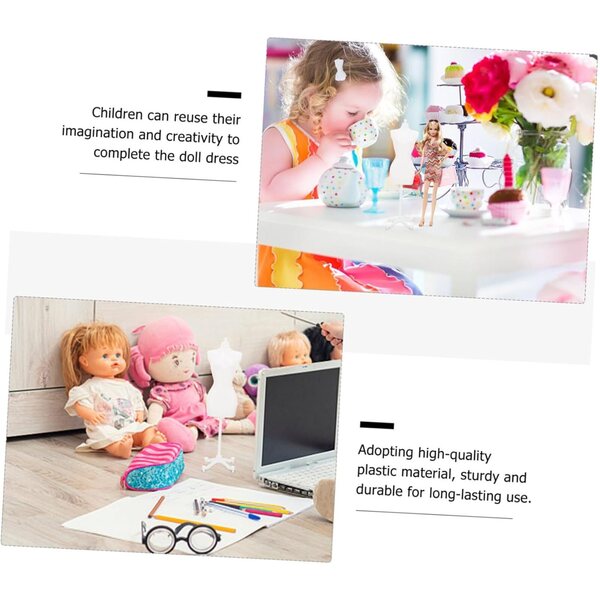 5 Supporti Mini Manichino in Plastica per Bambole - Accessori Resistenti e Creativi
