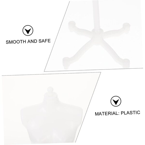 5 Supporti Mini Manichino in Plastica per Bambole - Accessori Resistenti e Creativi