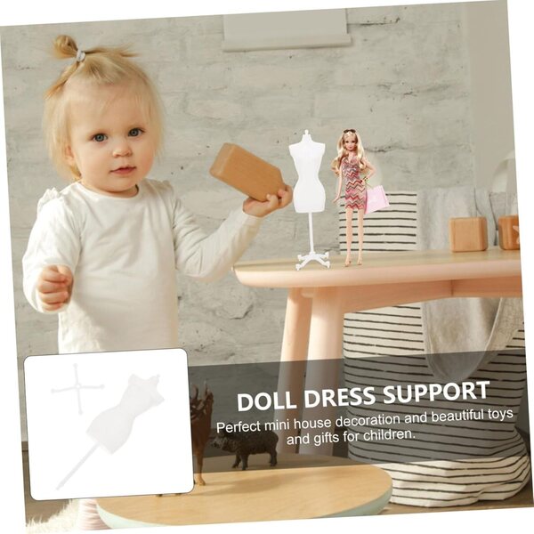 5 Supporti Mini Manichino in Plastica per Bambole - Accessori Resistenti e Creativi