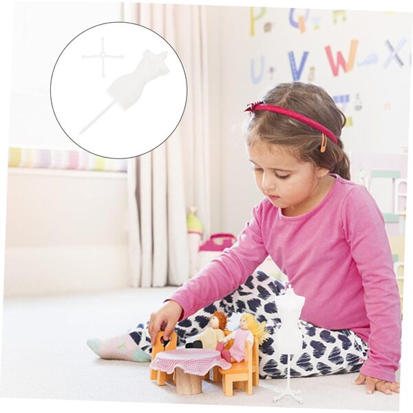 Set mit 5 Schaufensterpuppenständern aus weißem Kunststoff für Mini-Puppen, DIY-Zubehör