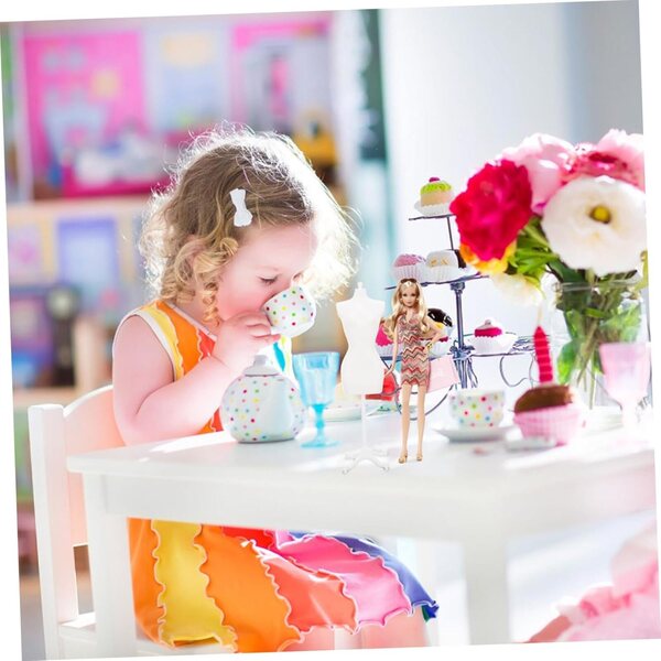 Set mit 5 Schaufensterpuppenständern aus weißem Kunststoff für Mini-Puppen, DIY-Zubehör