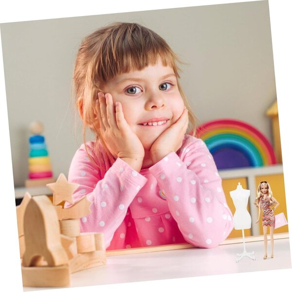 Set mit 5 Schaufensterpuppenständern aus weißem Kunststoff für Mini-Puppen, DIY-Zubehör