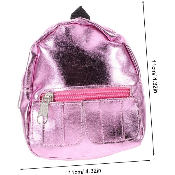 Mini Zaino per Bambole BESPORTBLE Rosa | Accessorio Scolastico Decorativo 11x11x5 cm