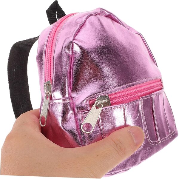 Mini Zaino per Bambole BESPORTBLE Rosa | Accessorio Scolastico Decorativo 11x11x5 cm