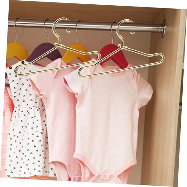 IMIKEYA 24 Stück goldene Mini-Kleiderbügel für Puppenkleidung, zum Organisieren des Kleiderschranks