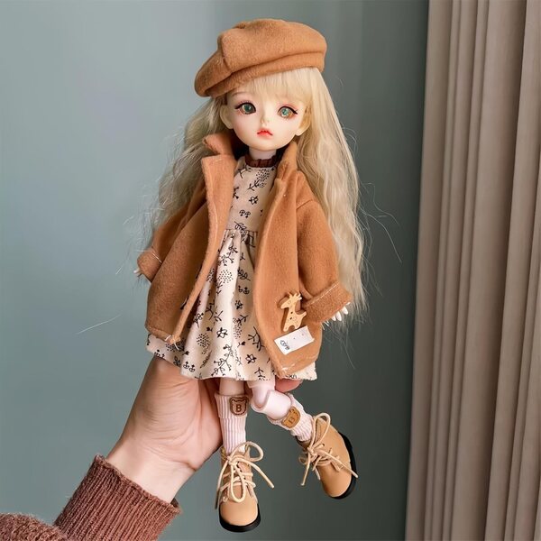 Vestiti per bambole BJD 1/6 fatti a mano, stile 02 con vestiti, cappelli e borse