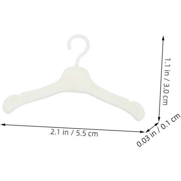 Abaodam 100 Pezzi Mini Grucce Appendini in Legno per Bambole - Accessori Organizzazione Guardaroba