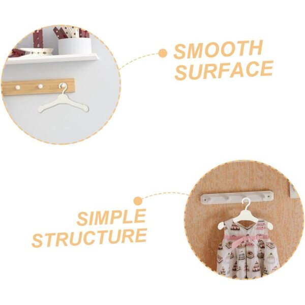 100 weiße Mini-Puppenkleiderbügel aus Kunststoff für Puppenhaus und Spielzeuggarderobe