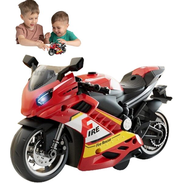 Motorrad-Sound- und Lichtspielzeug, 15 cm – simuliert realistische Geräusche und Lichter, sicher und langlebig