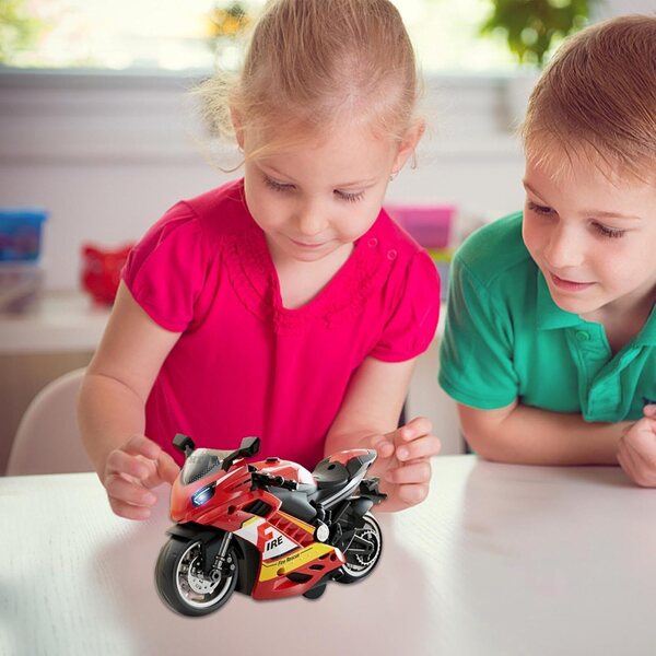 Motorrad-Sound- und Lichtspielzeug, 15 cm – simuliert realistische Geräusche und Lichter, sicher und langlebig