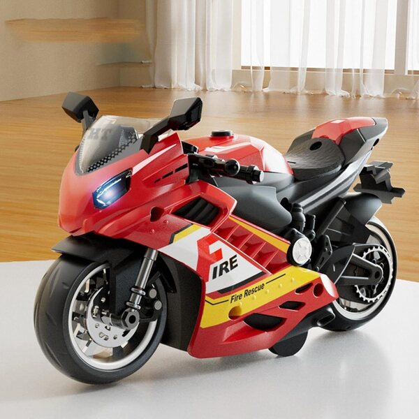 Motorrad-Sound- und Lichtspielzeug, 15 cm – simuliert realistische Geräusche und Lichter, sicher und langlebig