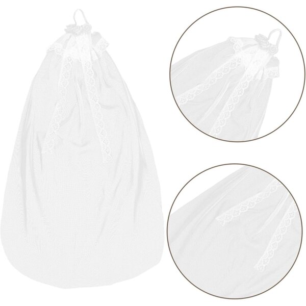 Fascinator bianco da sposa per bambole, accessorio elegante per matrimoni e feste