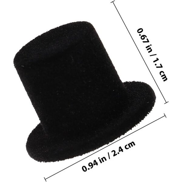 ORFOFE 20 Mini Cappelli a Cilindro in Resina per Bambole, Artigianato e Decorazioni