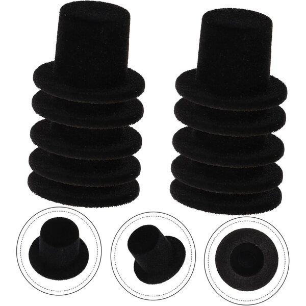 ORFOFE 20 Mini Cappelli a Cilindro in Resina per Bambole, Artigianato e Decorazioni