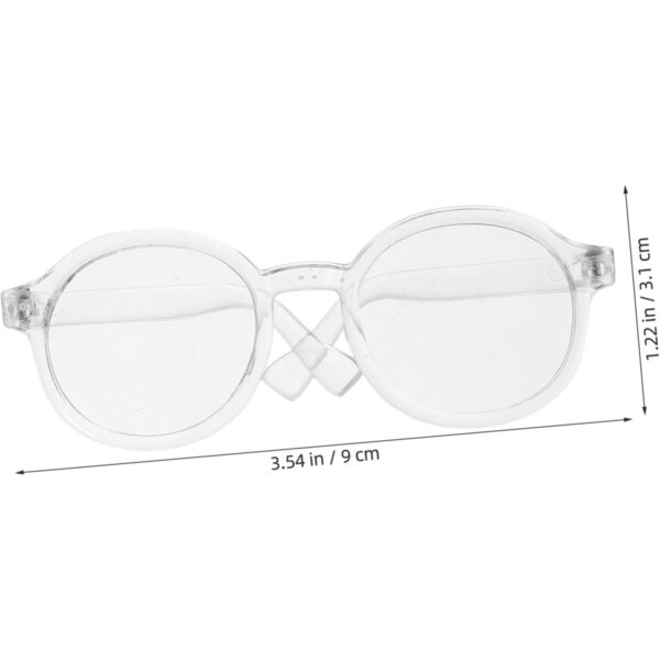 BESPORTBLE Occhiali miniatura trasparenti per bambole 20 cm, accessorio versatile e design unico