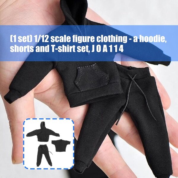 Bekleidungsset für 1/12 Soldat – Sweatshirt, T-Shirt und Jogginghose