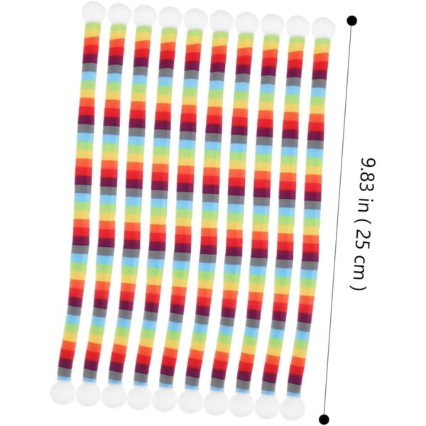 10 Mini Sciarpe Natalizie Decorative in Panno Morbido per Bottiglie e Bambole