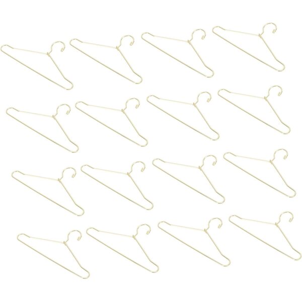ERINGOGO 25 Mini-Kleiderbügel aus goldenem Metall für Puppen, robust und glatt