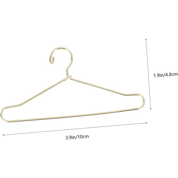 ERINGOGO 25 Mini-Kleiderbügel aus goldenem Metall für Puppen, robust und glatt
