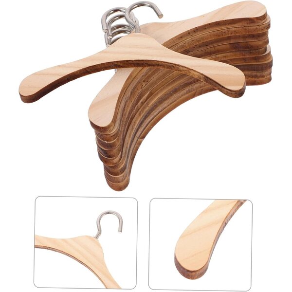 10 Holzbügel für BJD-Puppen – praktische und widerstandsfähige Mini-Kleiderbügel