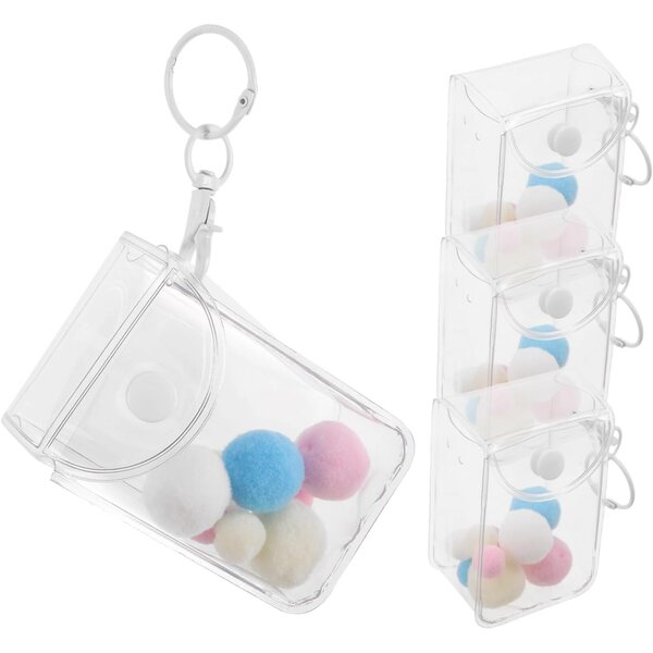 BESPORTBLE 3 Borsette Trasparenti in PVC per Mini Figure e Bambole Protettive e Portatili