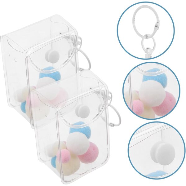 BESPORTBLE 3 Borsette Trasparenti in PVC per Mini Figure e Bambole Protettive e Portatili