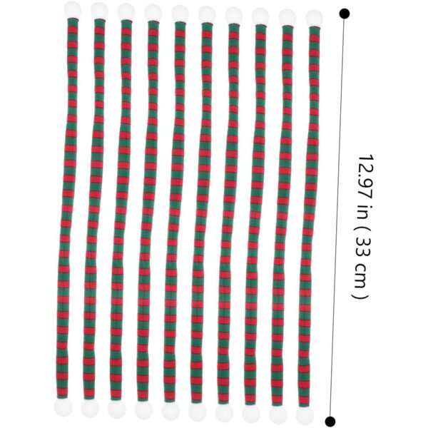 10 Mini Sciarpe Natalizie Rosso Verde per Decorare Bottiglie, Bambole e Bomboniere