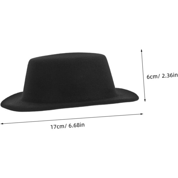 Mini Cappello Nero in Cotone per Bambole - Accessorio Decorativo per Cosplay e Feste