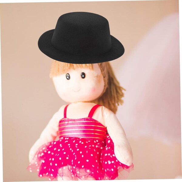 Mini Cappello Nero in Cotone per Bambole - Accessorio Decorativo per Cosplay e Feste