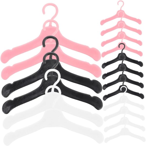 VICASKY Set 60 Mini Grucce per Bambole in Plastica Resistenti e Colorate per Organizzare