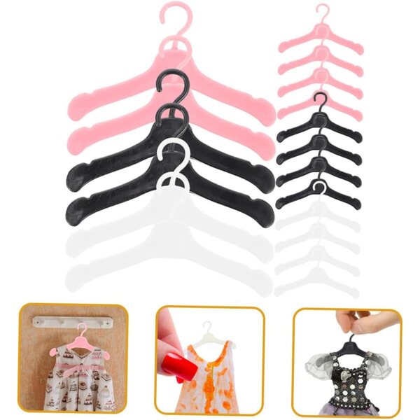VICASKY Set 60 Mini Grucce per Bambole in Plastica Resistenti e Colorate per Organizzare