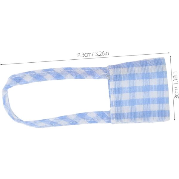 Toyvian Mini Borse a Tracolla in Tela per Bambole Motivo Quadri Blu e Rosso Set 2pz