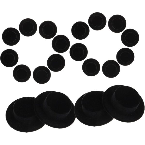 20 Mini Cappelli a Cilindro in Resina per Bambole e Lavoretti Creativi - Funnetoyu