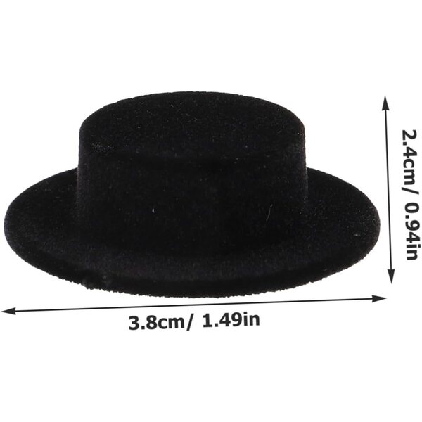 20 Mini Cappelli a Cilindro in Resina per Bambole e Lavoretti Creativi - Funnetoyu