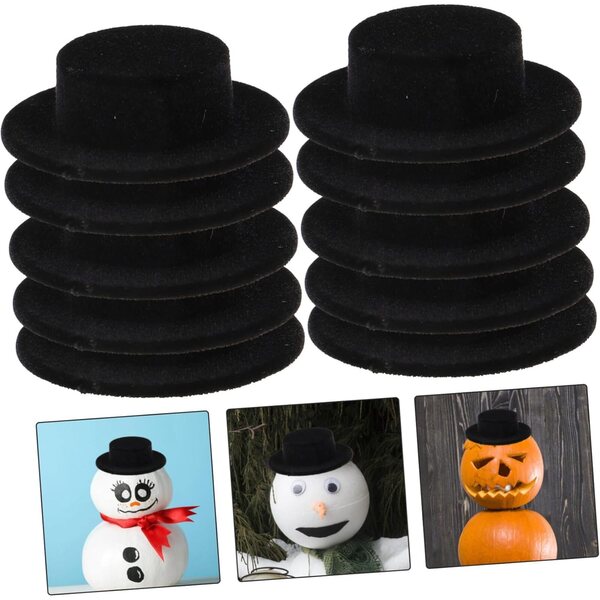 20 Mini Cappelli a Cilindro in Resina per Bambole e Lavoretti Creativi - Funnetoyu