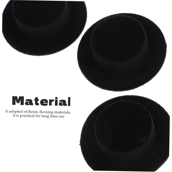 20 Mini Cappelli a Cilindro in Resina per Bambole e Lavoretti Creativi - Funnetoyu