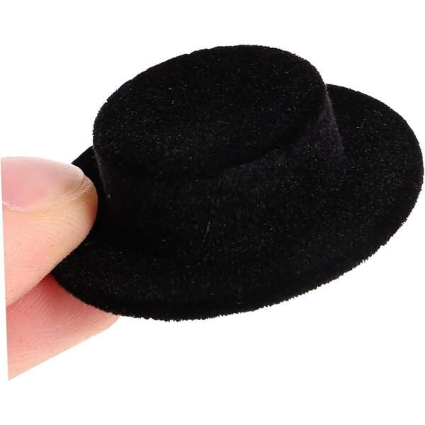 20 Mini Cappelli a Cilindro in Resina per Bambole e Lavoretti Creativi - Funnetoyu